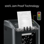 Fellowes Powershred 485Ci 100% Jam Proof Commercial Grade, Quiet Operation 30-Sheet Cross-Cut Paper Shredder, TAA Compliant (38485), Black