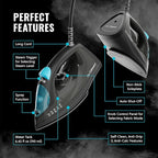 PurSteam Professional 1250W Steam Iron | Powerful Steamer with Burst of Steam & Spray | Non-Stick Soleplate, Easy Temperature Control & Auto Shut-Off