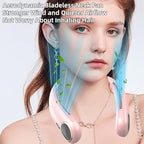 Portable Neck Fan,Hands Free Personal Wearable Bladeless Fan,6000mAh USB Rechargeable,360° Cooling,LED Display,4-Speeds,Birthday Gifts for Men Women Dad Mom,Valentines Day Gifts for Her Him (Pink)
