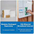 ICC 14” Plastic Structured Wiring Enclosure, Media Enclosure with Cable Wall Cover, Cable Management Box for Distribution of Networking Services, UL Listed TAA Compliant, ICRESDP14E