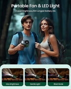 Primelove 10000mAh Portable Waist Rechargeable Fan,Clip on Belt Fan With 10 Speeds 16000PRM Strong Airflow,Hands-Free Hanging Neck Fan,Long-Lasting Cooling for Camping,Hiking,Outdoor,Jobsite,Green