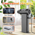 Earglow Compressed Air Duster, 180000RPM Mini Electric Dust Blower, Rechargeable Air Blower with 2 LED Lights, 4-Gear Adjustable Compressed Air Cleaner for PC, Cool Gadgets for Men