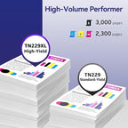 Valinkso TN229XL Toner Cartridge Replacement for Brother TN229 TN229XL Toner Compatible with Brother MFC-L3780CDW HL-L3280CDW MFC-L3720CDW HL-L3220CDW HL-L3300CDW, High Yield 4-Pack (BK/C/M/Y)