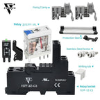 6 Volt Electromagnetic Power Relay with Test Button Coil 8Amp 8 Pins DPDT with Indicator Light and Socket Base UL CE TUV Certification