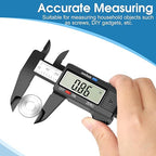 Digital Caliper Calipers Measuring Tool, 0-6inches Electronic Caliper with Premium Large LCD Screen, Inch and Millimeter Convert, Auto-Off Feature, High Precision and Clear Display, HnoaTovy