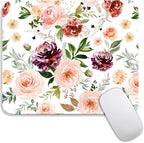 Armanza Square Mouse Pad Pretty Floral,Personalized Premium-Textured Custom Mouse Mat Design,Washable Mousepad Cloth,Non-Slip Rubber Base Computer Mouse Pads for Wireless Mouse