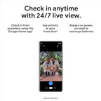 Google Nest Doorbell (Wired, 2nd Gen) - Wired Video Doorbell Camera - Doorbell Security Camera - Snow