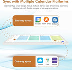 32" Digital Calendar Chore-Chart for-Wall-Planner - Interactive Touchscreen Display Electronic Calendar Picture Frame, Star Reward, Sync Google iCloud Outlook Calendar, Gifts for Mom, Wall Mount White