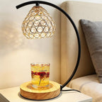 Dimmable Candle Warmer Lamp with Timer & Remote – Modern Desk Lamp for Bedroom Home Decor, Gift for Mom Women, Housewarming Present, Wax Melt Warmer for Jar Candles (No Candle Included)