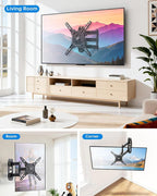 Full Motion Articulating Swivel TV Monitor Wall Mount Bracket for 13'' to 43'' TVs Articulating Arms Swivel Tilt Extension Rotation for Corner RV Motorhome Max VESA 200x200 Max Load 48 lbs
