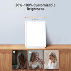 sympa Light Therapy Lamp, Sun Lamp with 10000 Lux, Happy Mood Lamp with Adjustable Brightness, Memory Function & 30 Minute Timer & Rotatable Stand, for Home Office Traveling