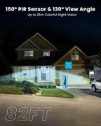 ieGeek Floodlight Camera, Outdoor Home Security Camera, 2K Wired Flood Light Camera Outdoor with Motion Sensor Cam, 2600 Lumens, Color Night Vision, 110dB Siren, 2 Way Audio, Compatible with Alexa