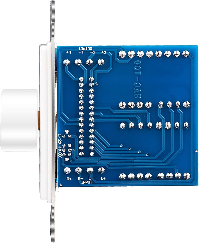 OSD Audio 300W in Wall Volume Control Impedance Matching for Home Speakers, Rotary Knob White SVC300
