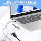 Kinhaly USB C to HDMI for TV, 4K@60Hz Type C to HDMI Adapter with Charging Port, iPhone to Hdmi to USB C Adapter Compatible for iPhone 16/15 Series/iPad Pro/Galaxy/MacBook Pro to HDTV Projector