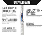 Voltive 18/6 Shielded Low Voltage Wire, Riser CL3R, White, 500ft - 18AWG, 6 Conductors, Overall Shield, Stranded Bare Copper, UL Listed - V-1256-1