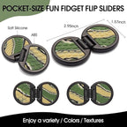 Fidget Toys Adults, Sensory Toys for Kids with Autism, Anxiety Relief Items for ADHD Stress Relief, Fun Fidgets for Teens Textured & Flip Slider - Treasure Box Toys for Classroom (1pc-Camo)