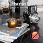 Black Obsidian Glass Essential Oil Diffuser with Handmade Wood Base for Aromatherapy, Retro Waterless Scent Diffuser for Essential Oils, Perfumes, Fragrance Oils, Portable Diffuser Machine, 2026 Model