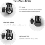 SmallRig 1/4" Camera Hot Shoe Mount, Ballhead Tripod with Additional 1/4" Screw, 2pcs Pack - 2059