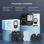 TENS Unit Muscle Stimulator, EMS Massager Machine, Dual Channel Electronic Pulse Physical Therapy Machine for Back Pain Relief, Shoulder Recovery, Muscle Relaxation, 24 Modes,10 TENS Unit Pads