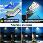 4 Pack 16" Large Solar Street Lights Outdoor Waterproof - Solar Powered Security Parking Lot Light Dusk to Dawn 60000LM,Motion Sensor Commercial LED Solar Flood Lights Remote Control for Outside Yard