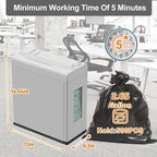 Suntiko Paper Shredder, 5-Sheet Micro Cut with 2.65 Gallons Bin, P-5 High Security Level, 5 Munites Non-Stop Working Time, Compact Design Pull Out Basket with Jam Proof System for Home Office