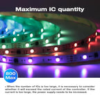 GLEDOPTO WLED Pre-Installed ESP8266 LED Strip Controller Over 100 Dynamic Lighting DIY WiFi APP Control 800 IC RGB IC for WS2812B WS2811 SK6812 TM1814 WS2813 WS2815 Addressable FCOB LED Light Strip