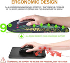 BOCHEERY Ergonomic Mouse Pad Wrist Support,Upgrade Mousepad with Massage Design,Non-Slip PU Base Desktop Mouse Pads for Pain Relief, Computer, Office & Home,12 x 8 in（F-Midnight Floral）