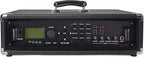 Sound Town Vintage 2U Amp Rack Case, 12.5" Depth with Rubber Feet, Dust Cover, Kickstand, Black (STVRC-2BK)