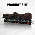 Electric Fireplace Logs Realistic Flame Effect with Candle LED Flame Light USB Powered Electric Fireplace Insert Log Remote Control Home Decoration 16 Inches