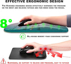 KUOSGM Mouse Pad Wrist Support, Ergonomic Mouse Pad with Massage Dot, Comfortable Computer Mouse Pad for Laptop, Wrist Rest Pain Relief Mousepad with Non-Slip PU Base for Office & Home, 12 x 8 in