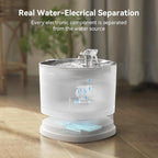 Cheerble Pumpless Pet Fountain Elfin E1+ with 9 Extra Filters, Wireless Pet Fountain Battery Operated, 2L/67oz E1+ Automatic Water Dispenser Cats & Dogs MagDrive™ Technology No Cleaning Hassle
