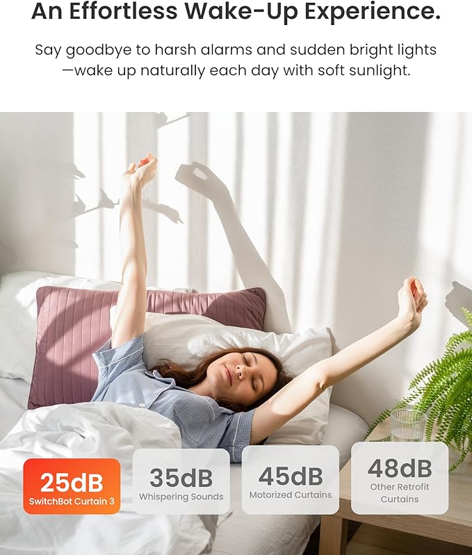 SwitchBot Smart Automatic Curtain Opener with Solar Panel - Bluetooth Remote Control with App/Timer, High-Performance Motor,Add SwitchBot Hub to Compatible with Alexa, Google Home, HomeKit
