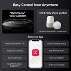 roborock Saros 10 with Refill & Drainage System Robot Vacuum and Mop, 22,000Pa Suction, AI Obstacle Avoidance, 3.14-inch Ultra Thin, Intelligent Dirt Detection, Zero Tangling Main Brush, Hot Water Mop