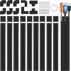 Cable Cover Wall - Large Cord Covers for Wires on Wall, 157 Inches TV Cable Hider Wall Kit, Black