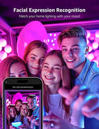 Lepro BR1 AI LED Smart Bulbs - AI Generated Lighting, LightGPM 2 with LLM, LightBeats Music Sync, Voice Control Via App, RGBWW Colors, Compatible with Alexa & Google Assistant, BR30 E26 8W, 4 Packs
