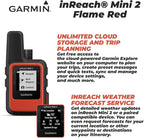 Wearable4U - Garmin inReach Mini 2 Satellite Communicator (Flame Red) with Power Pack Bundle