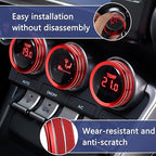 Auovo AC Knob Rings Covers Compatible with Subaru BRZ 2022-2026 for Toyota GR86 2022-2025 2026 Interior Accessories Air Climate Control Switch Knob Button Ring (Air Conditioning Knobs Cover-3PCS, Red)
