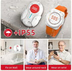 CallToU Wi-Fi Wireless Caregiver Pager Call Button for Elderly at Home , APP Emergency Alert for Seniors, Patients, and The Disabled (TY02BL-US 2-1)
