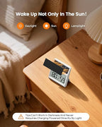 Digital Indoor Thermometer & Hygrometer, Light Powered (No Rechargeable Batteries Runs Only on Real-time Light Exposure) Solar Indoor Temperature and Humidity Monitor, Humidity Gauge