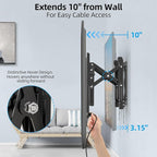 HOME VISION Ultra-Large TV Mount Bracket for 32-90 Inch TVs, Supports up to 132lbs with Sliding Design, Heavy Duty TV Wall Mount for up to 24" Studs with Swivel, Tilt, Max VESA 600x400mm, HVX601