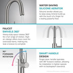 KRAUS Oletto Single Handle Kitchen Bar Faucet with QuickDock Top Mount Installation Assembly in Spot Free Antique Champagne Bronze, KPF-2600SFACB