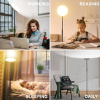 marctronic Upgraded Torchiere Floor Lamp,36W 3600LM Super Bright LED Floor Lamp for Living Room Bedroom Office, Dimmable Modern Standing Tall Lamp with Remote & Touch Control