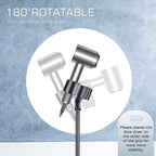 TAYUQEE Hands Free Hair Dryer Upgraded Blower Holder with Larger Clamp, 18.8-59in Height Adjustable Blow Dryer Floor Countertop Stand Holder with Heavy Base