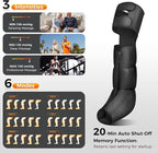 Nekteck Leg Compression Massager with Heat Leg Massager for Circulation and Pain Relief, Air Compression Boot Massage Tool with 2 Heats 6 Modes 6 Intensities, Relaxation Tool for Men Women