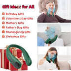 Kinhowly Portable Neck Fan,Hands Free Personal Wearable Bladeless Fan,6000mAh USB Rechargeable,360° Cooling,LED Display,4-Speeds,Birthday Gifts for Men Women Dad Mom,Valentines Day Gifts (Dark green)