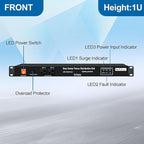 ThePoEstore 1U PDU Network Servers Surge Protector Power Distribution Unit 12-Outlet, 120V 20A, 3600 Joules 10KA,19″ Rack Mount Power Strip,Heavy-Duty 12AWG 16 ft Cord,w/AC Filter