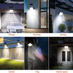 JumJam Solar Flood Lights Outdoor Waterproof IP65, 153 High Brightness LED 9000K, 3 Lighting Modes, Solar Motion Lights Outdoor Waterproof with Remote, Solar Lights Outdoor for Yard, Patio, Garage