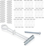 CondoMounts EDA1451 Universal Wall Mounting Anchors | Steel | NO Stud | Metal | TV Mount Metal Studs | Cabinets | Holds 90lbs | Includes 50 Elephant Anchor Set & Mounting Kit