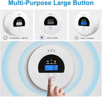 6-Pack Interconnected Smoke and Carbon Monoxide Detector, Battery Operated, Silence/Test Button, Smoke & CO Alarm for Any Room