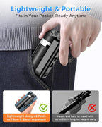 Kinwald 3-in-1 Phone Tripod with LED Lights & Remote, Extendable Selfie Stick Tripod Stand, Compact Portable with Bluetooth Remote for iPhone/Android Vlogging & Photography (Black)